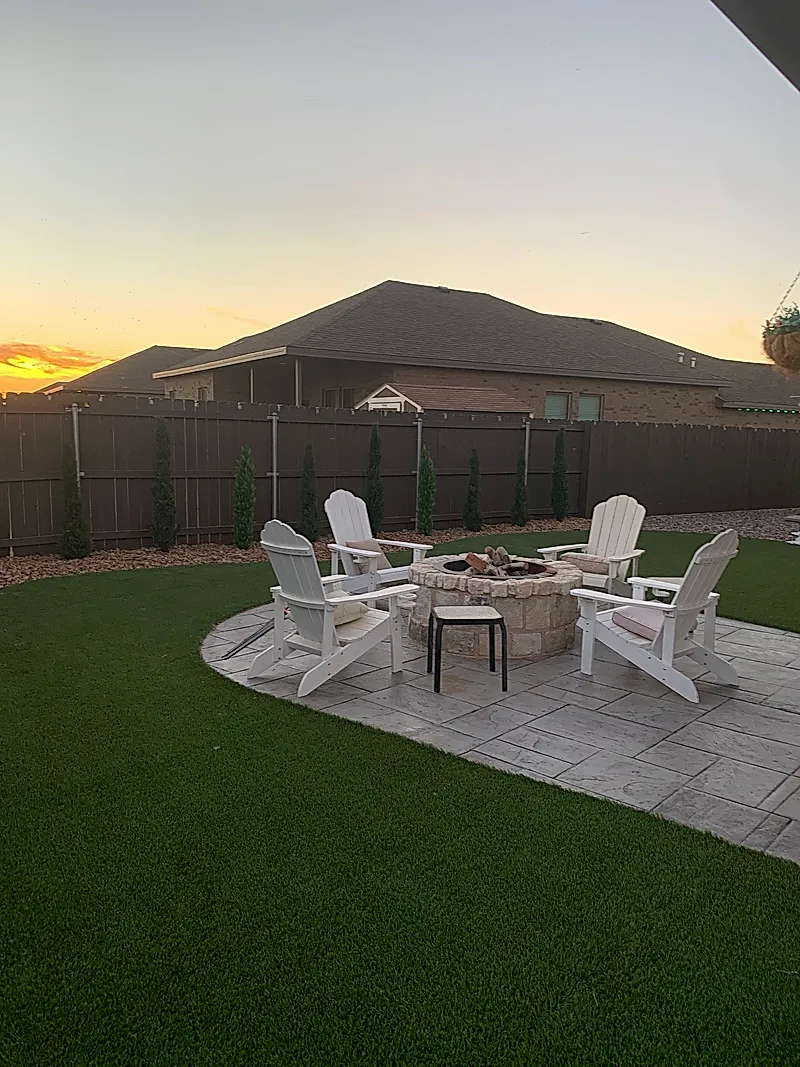 Fire pit built by E and J General Construction